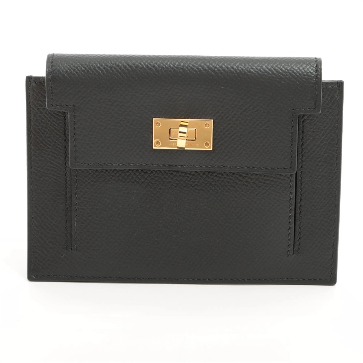 HERMES ケリーポケットコンパクト エトゥープ　ゴールド金具　エプソン HERMES ケリーポケットコンパクト エトゥープ ゴールド金具