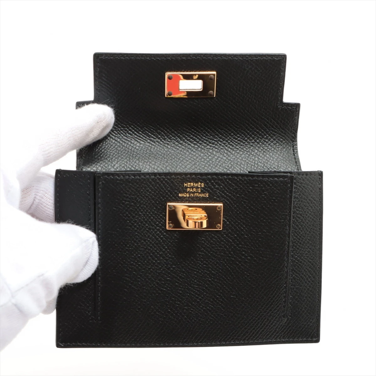 エルメス ケリーポケットコンパクト ヴォーエプソン コイン