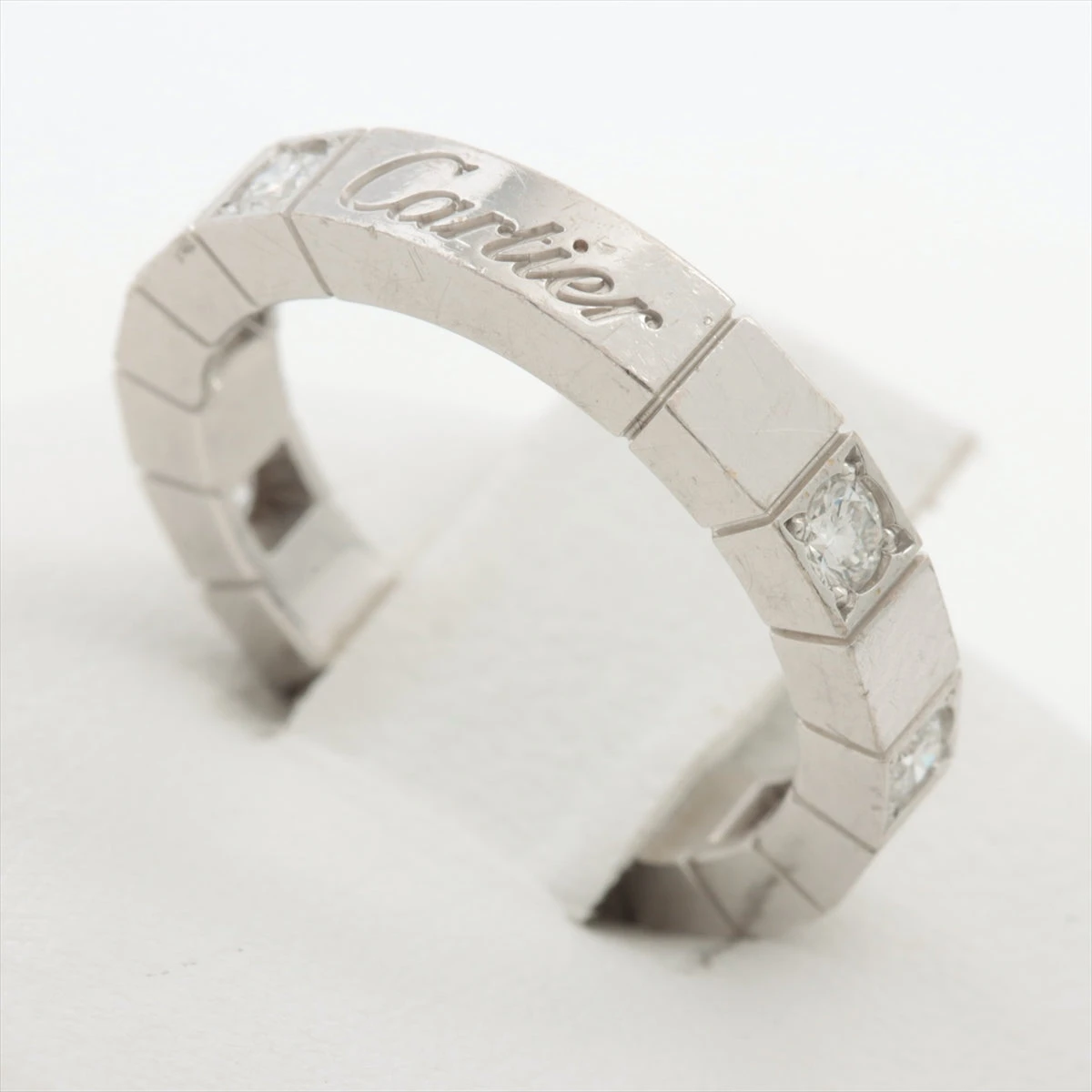 美品❣️ カルティエ　ラニエール　ハーフダイヤモンド　　　　WG750 51 美品❣️ カルティエ ラニエール ハーフダイヤモンド WG750 51