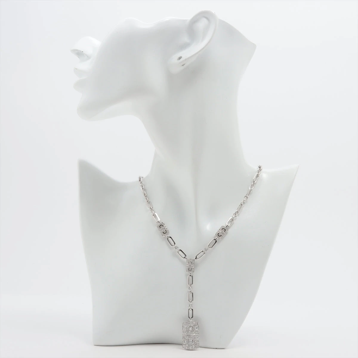 ブルガリ パレンテシ フルダイヤネックレス WG ブルガリ パレンテシ ダイヤ ネックレス 750(WG) 32.9g A2245747｜中古