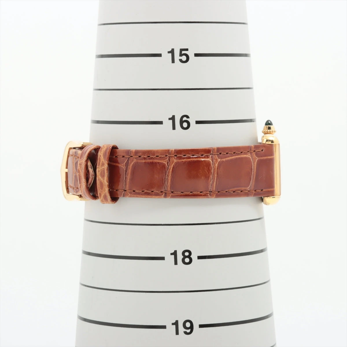 カルティエ タンクルイ W1529856 YG×革 QZ アイボリー文字盤