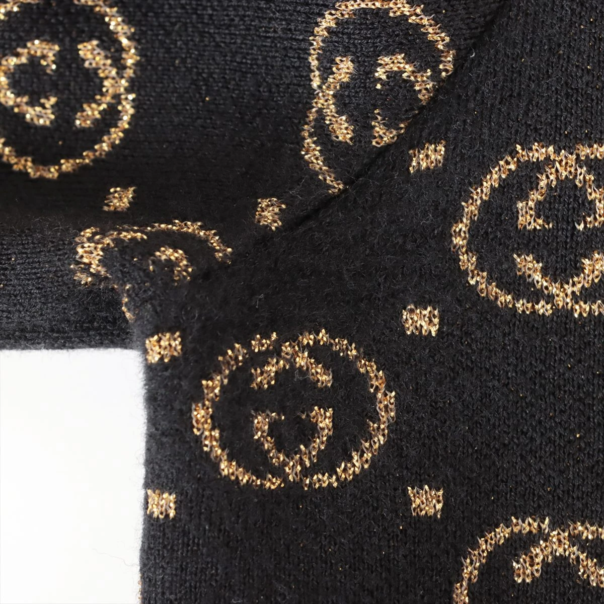 グッチ GGパターン 19AW ウール×ナイロン 半袖ニット L