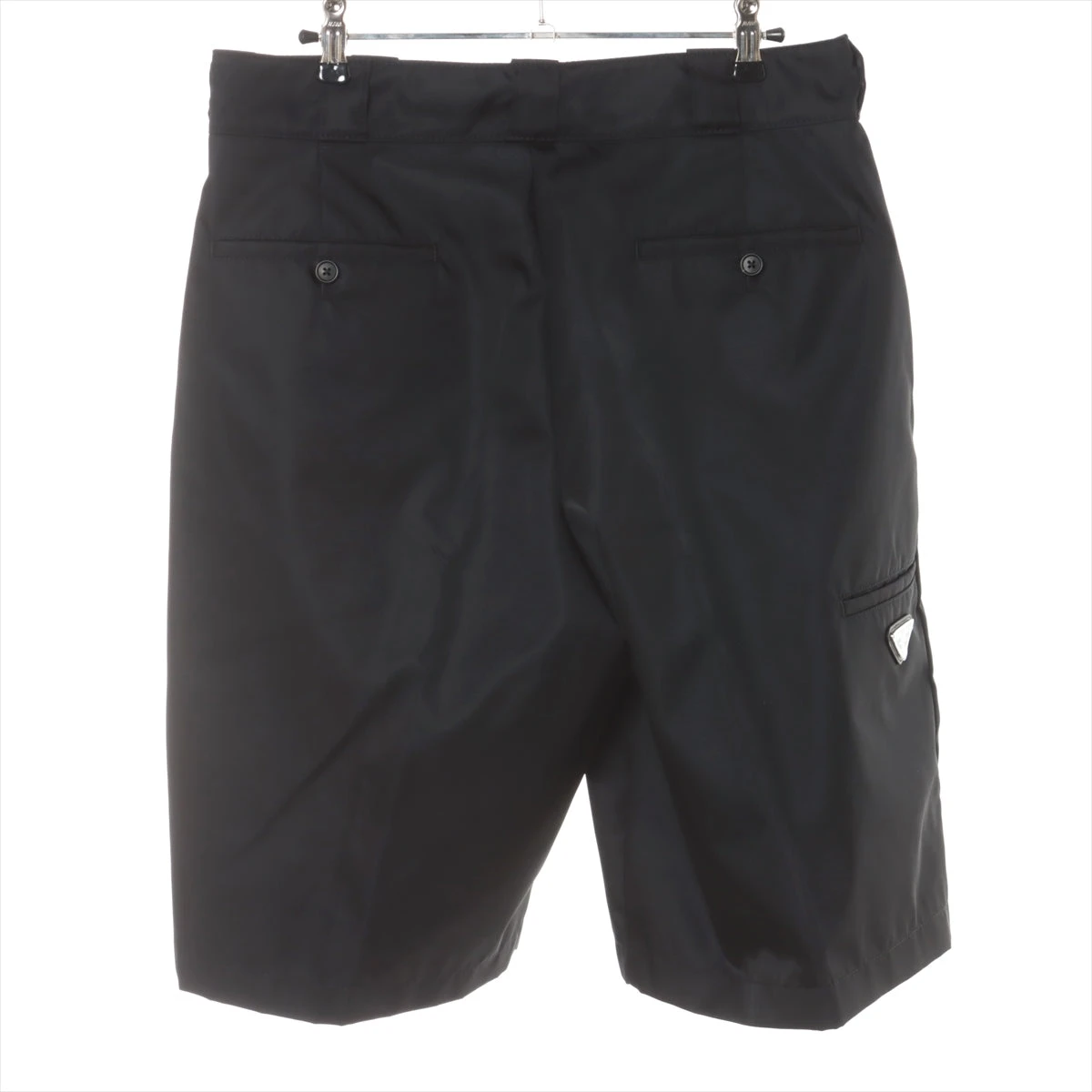 PRADA カジュアルパンツ 黒 46 PRADA(プラダ) トライアングルパッチニットパンツ ブラック