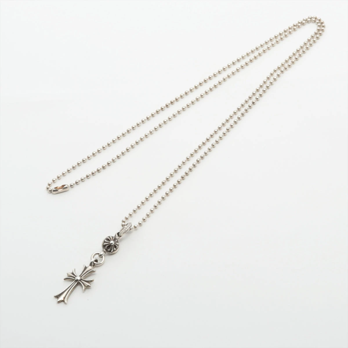 クロム① クロムハーツ 1ボールタイニーCHクロス ネックレス 925 14.9g