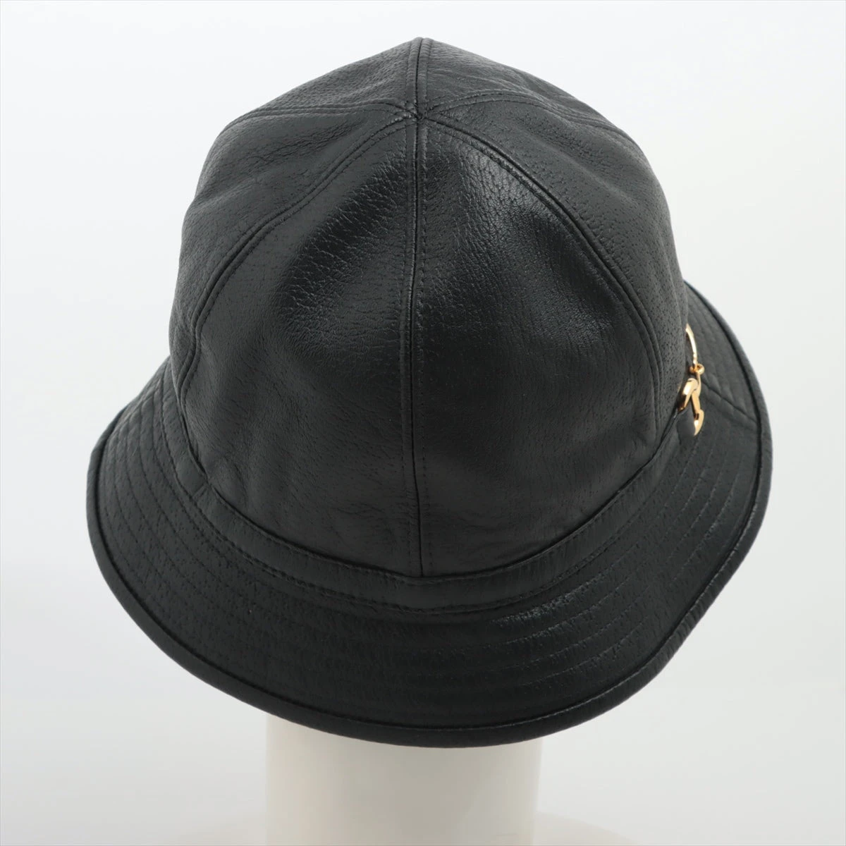 グッチ 666600 ハット レザー ブラック AP043476｜中古ブランド