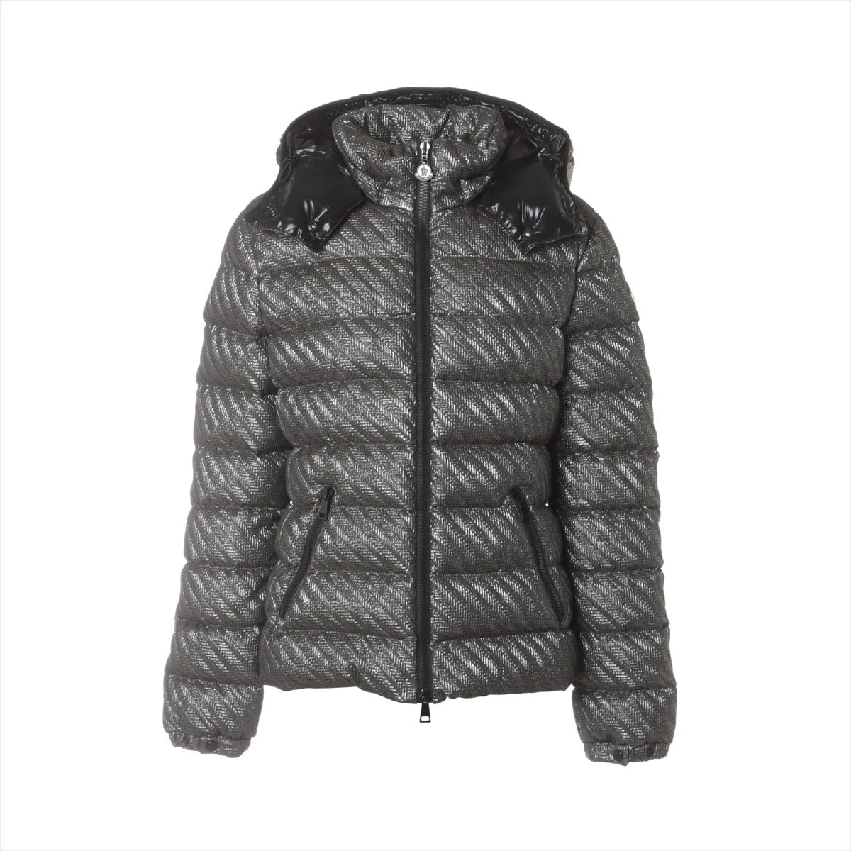 MONCLER フード付きダウンジャケット シルバー MONCLER (モンクレール 
