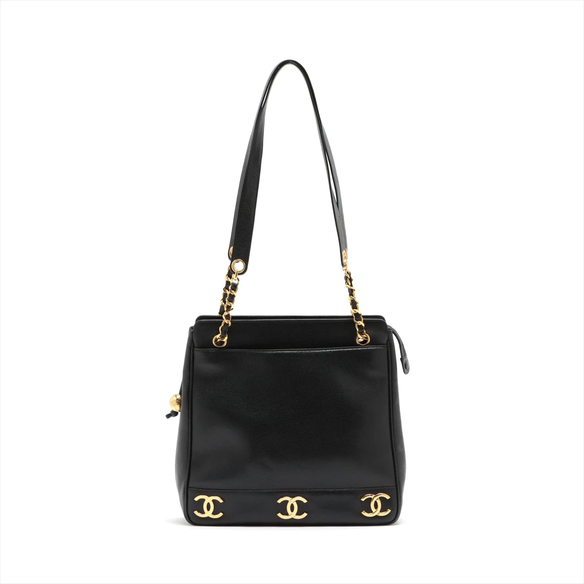 シャネルチェーントートバッグ トリプルココキャビアスキン