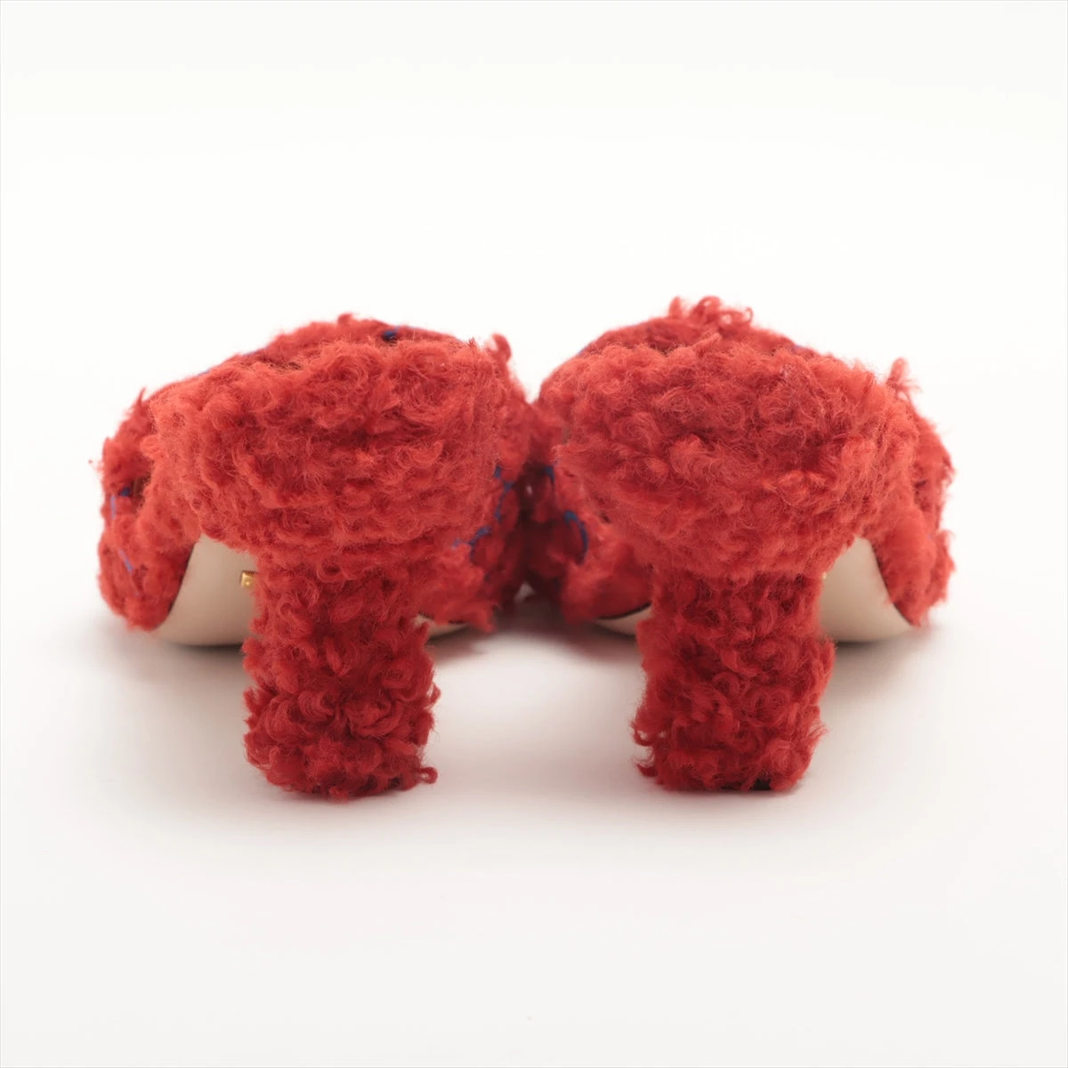 グッチ×アディダス 23SS ムートン サンダル 37 レディース レッド