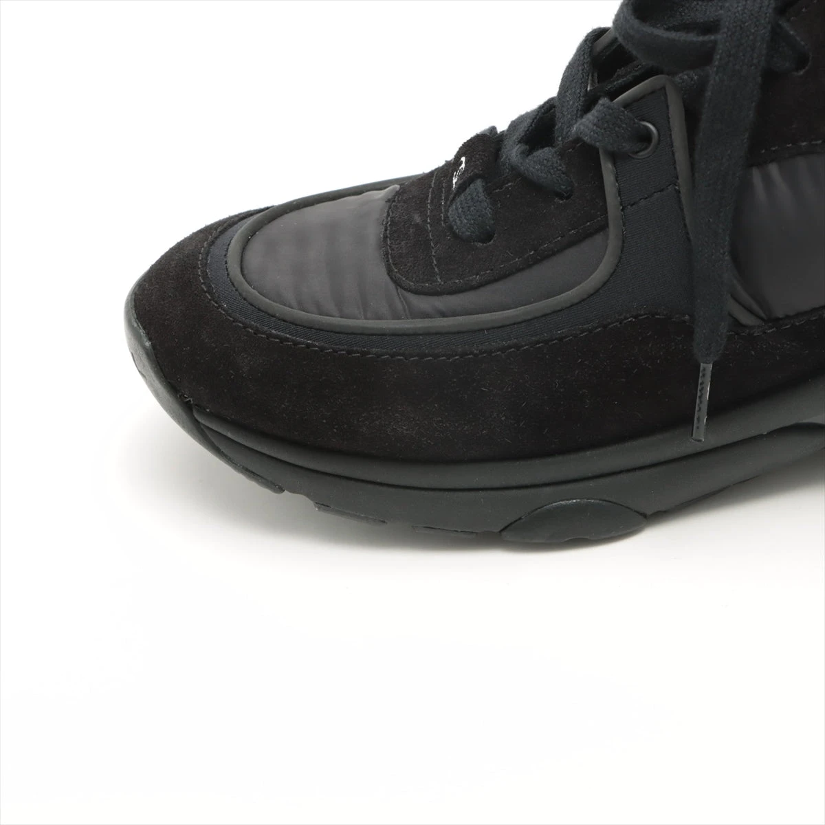 シャネル ココマーク レザー×ファブリック スニーカー 38 レディース