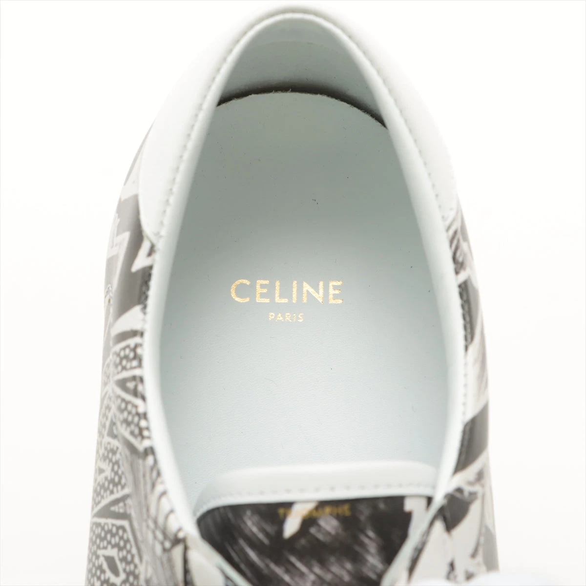 セリーヌ レザー 42 ブラック×ホワイト メンズ スニーカー セリーヌ