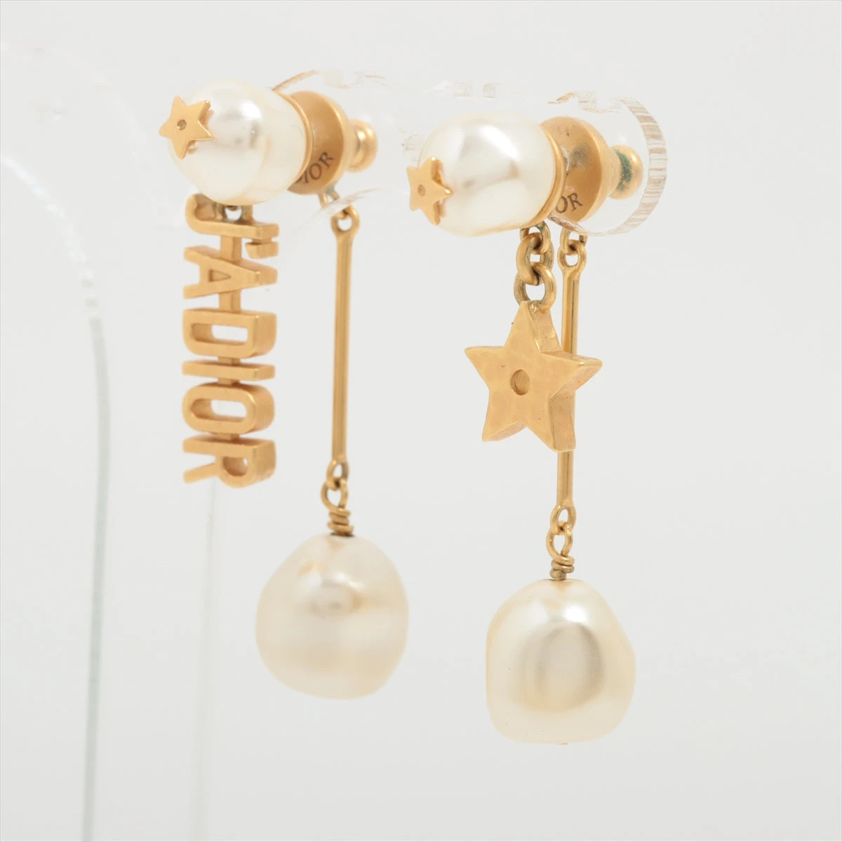 ディオール ジャディオール ピアス(両耳用) GP×フェイクパール ゴールド ディオール ジャディオール ピアス(両耳用) GP×ラインストーン