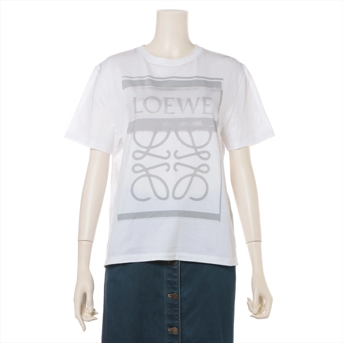 ロエベ アナグラム 23AW コットン×ポリウレタン Tシャツ L レディース ホワイト S359Y22X44 A2232772｜中古ブランド品・ブランド古着通販｜ALLU（アリュー） ロエベ コットン×ポリウレタン S ブラック レディース その他トップス