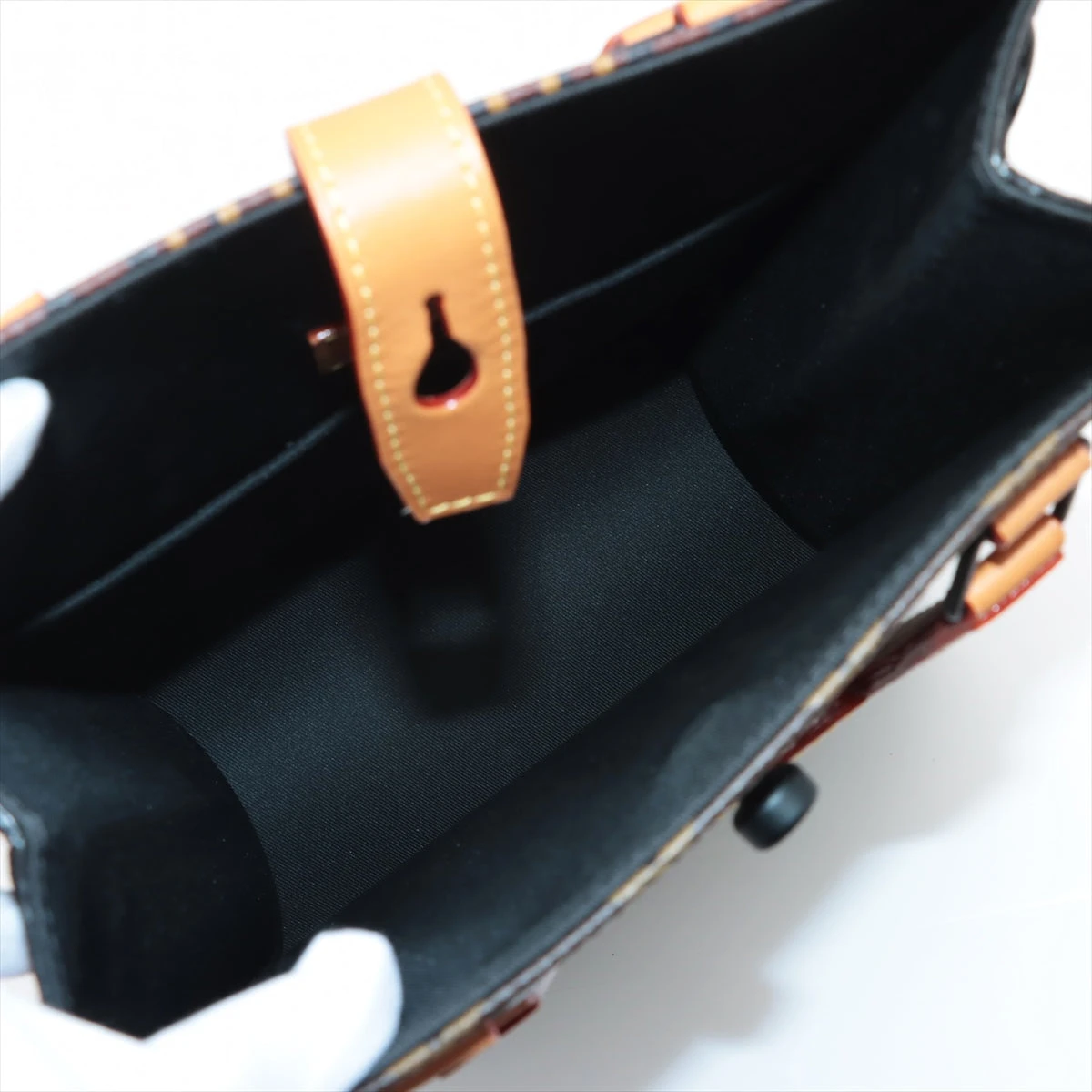 ヴィトン×NIGO ダミエジャイアント ミニトート N40355 ブラウン FO3250