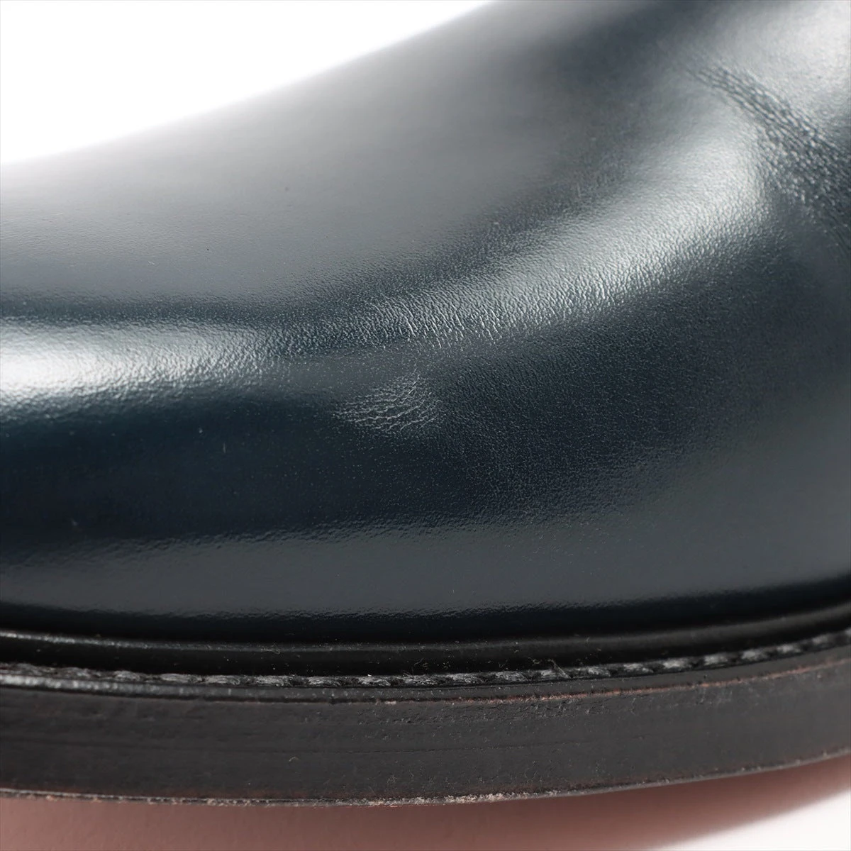 ジョンロブ レザー チャッカブーツ 8 1/2 メンズ ネイビー COMBE