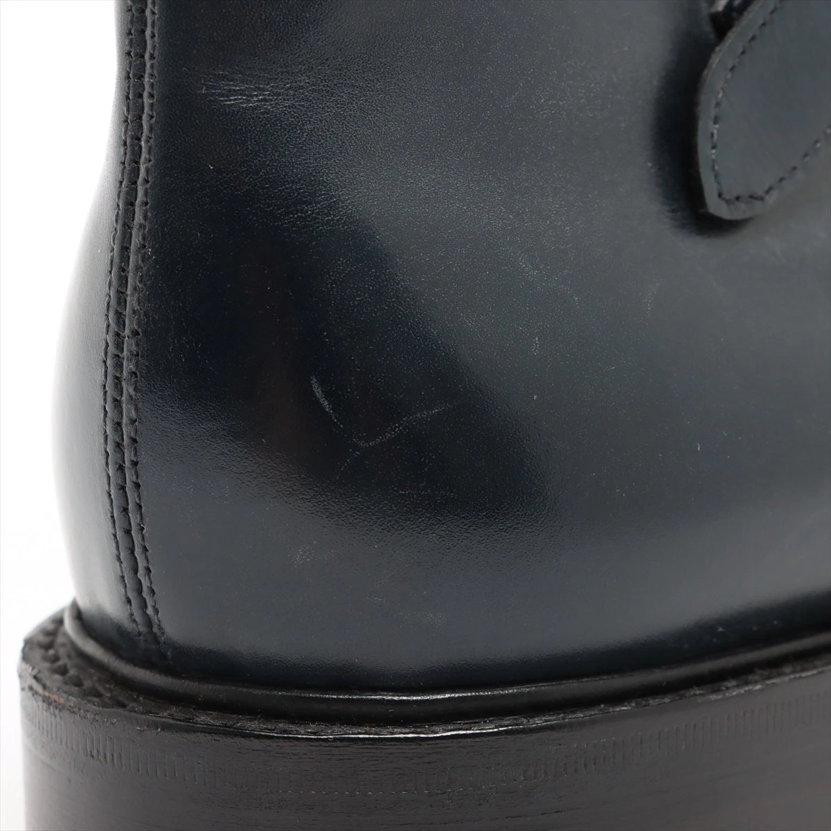 ジョンロブ レザー チャッカブーツ 8 1/2 メンズ ネイビー COMBE