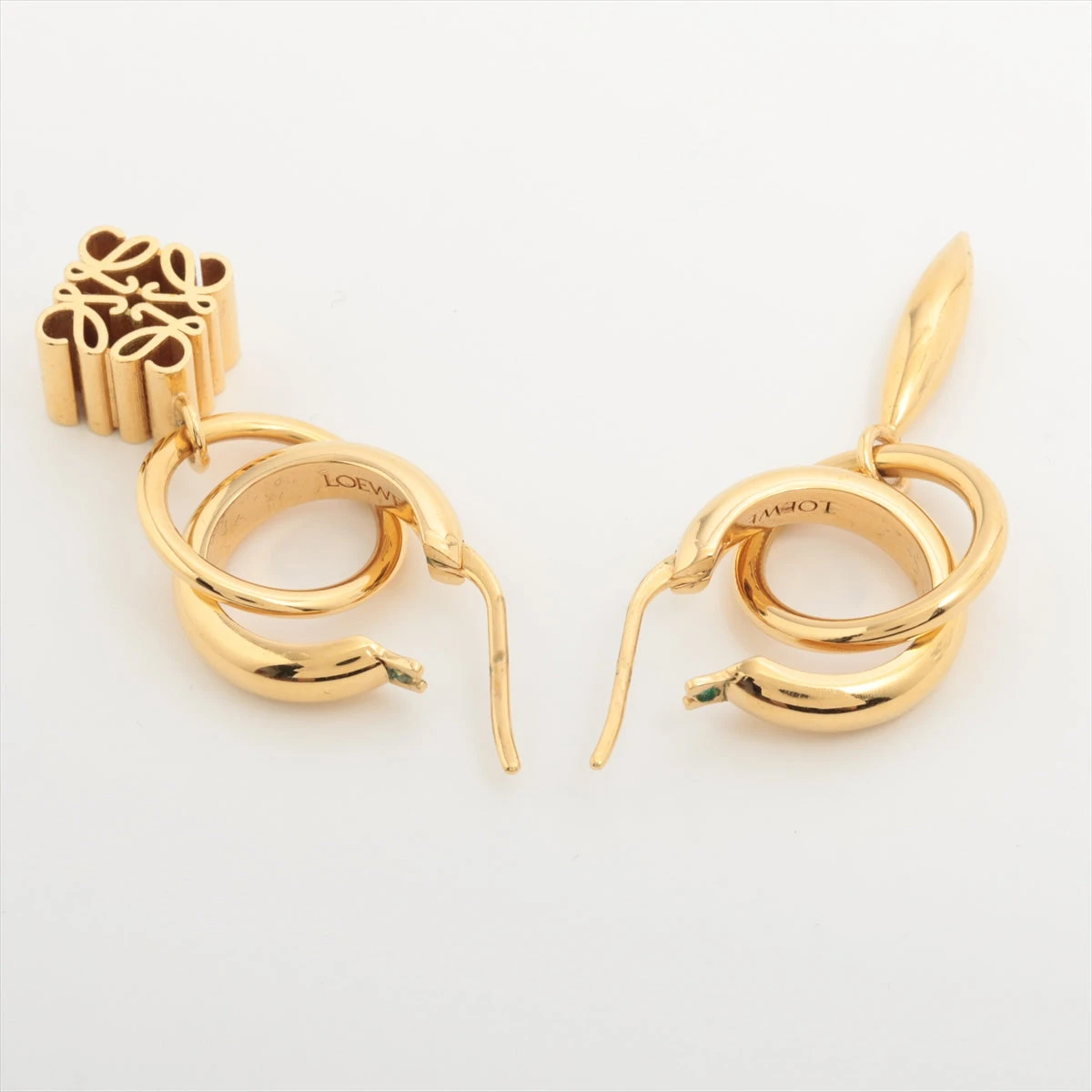 ロエベ アナグラム ピアス(両耳用) GP ゴールド AP044338｜中古