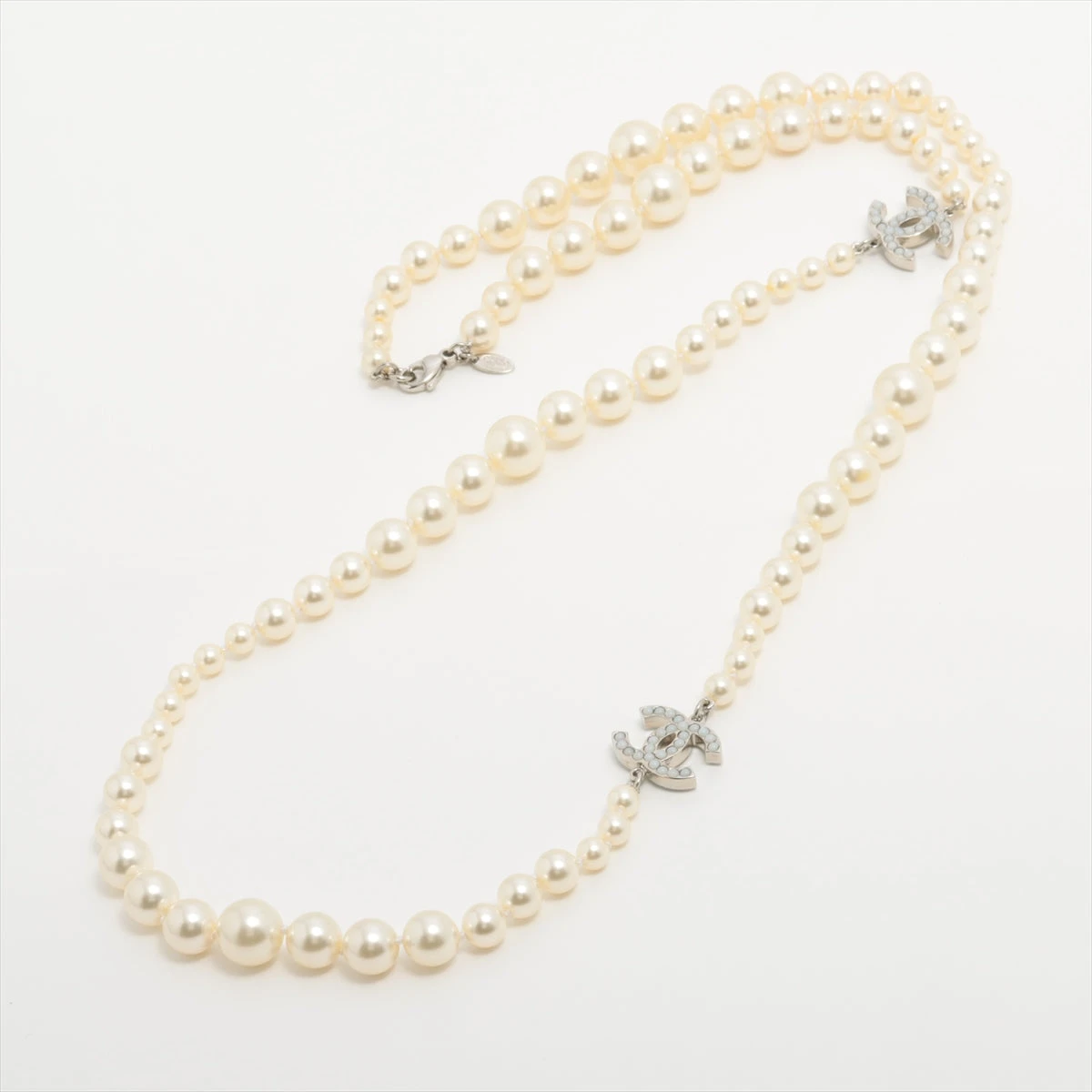 シャネル ココマーク 10V ネックレス GP×フェイクパール AP044356