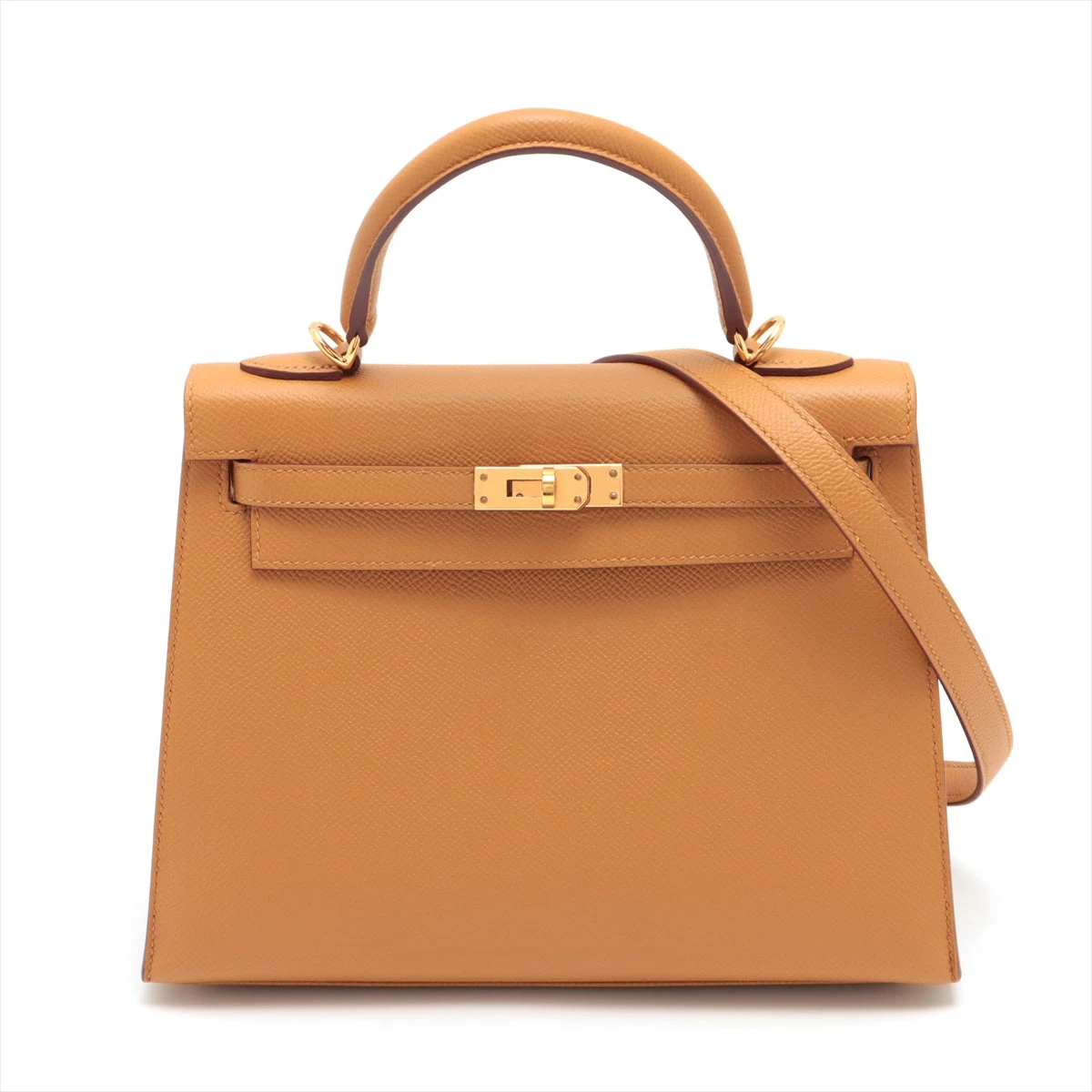 エルメス ケリー25 ヴォーエプソン オークル ゴールド金具 Z
