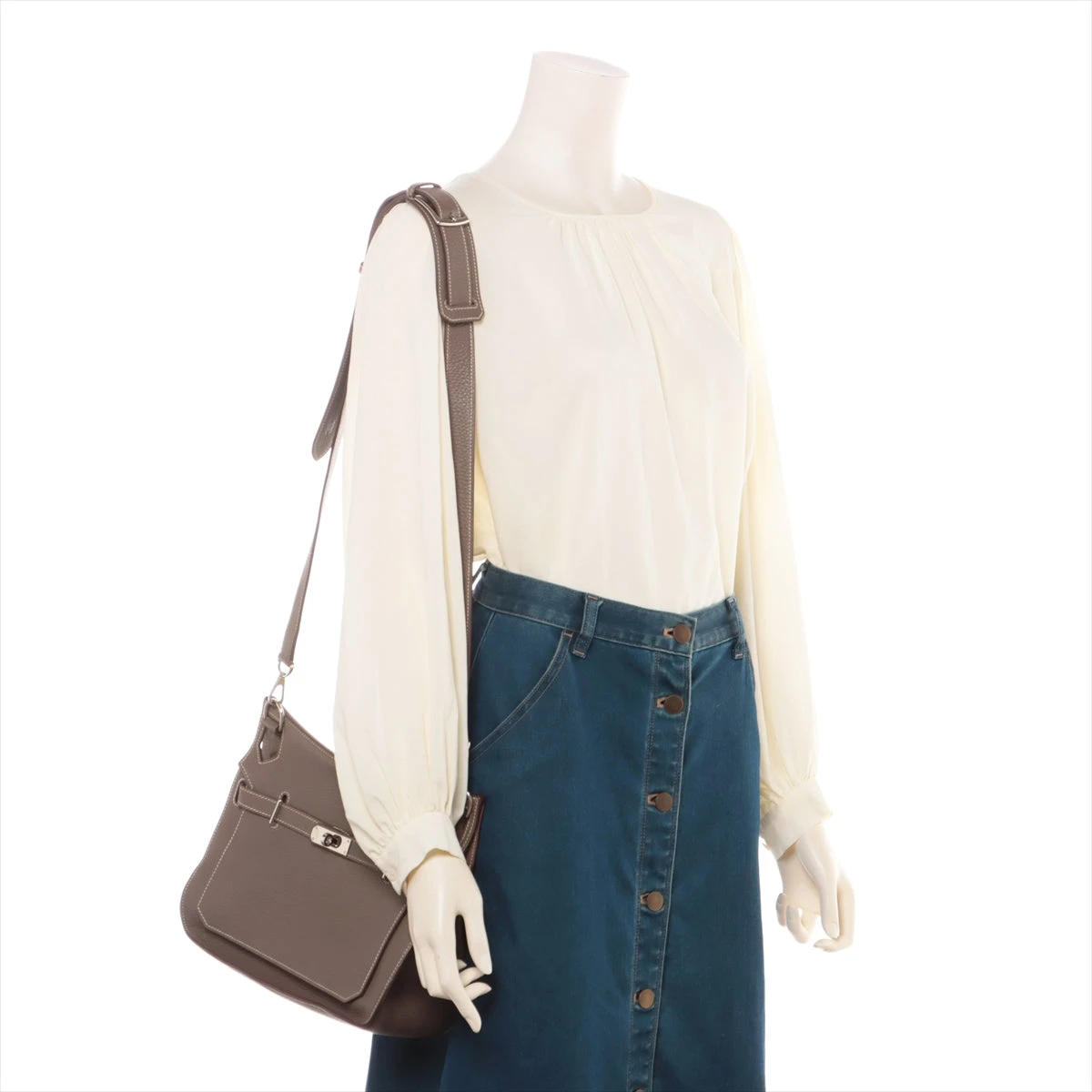 エルメス ジプシエール28 トリヨンクレマンス エトゥープ シルバー金具