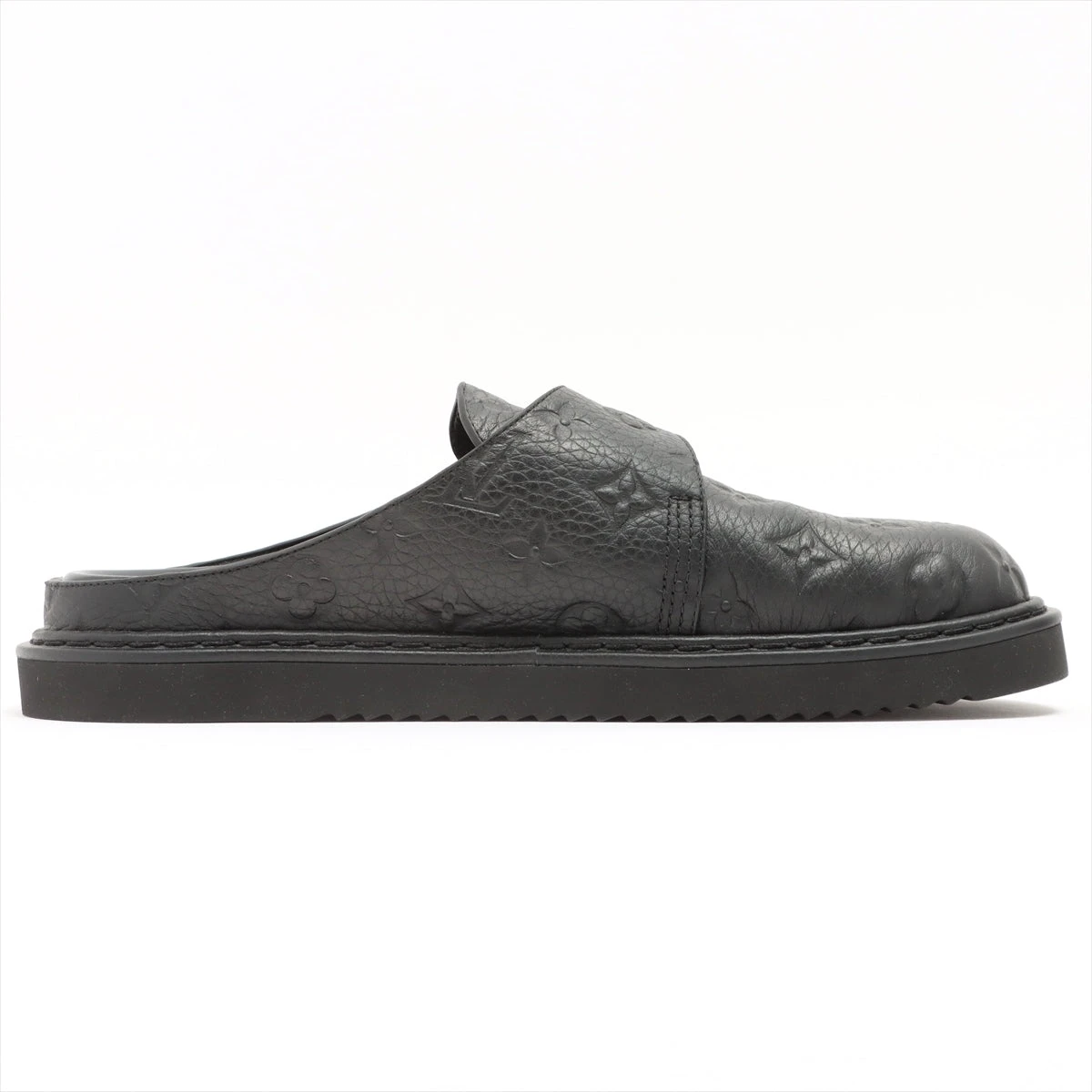 ヴィトン 22年 レザー ミュール 7 メンズ ブラック LVイージー