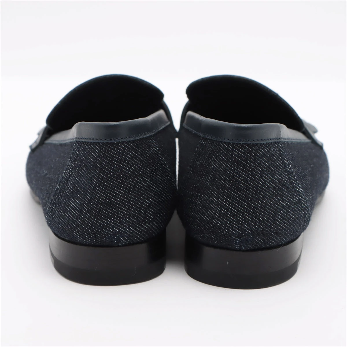 エルメス ロワイヤル デニム×レザー ローファー 36 レディース