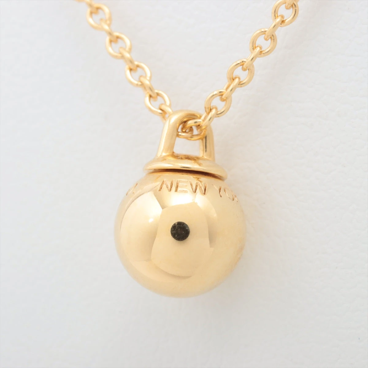 ティファニー ハードウェア ボール ネックレス 750(YG) 4.9g A2247593  