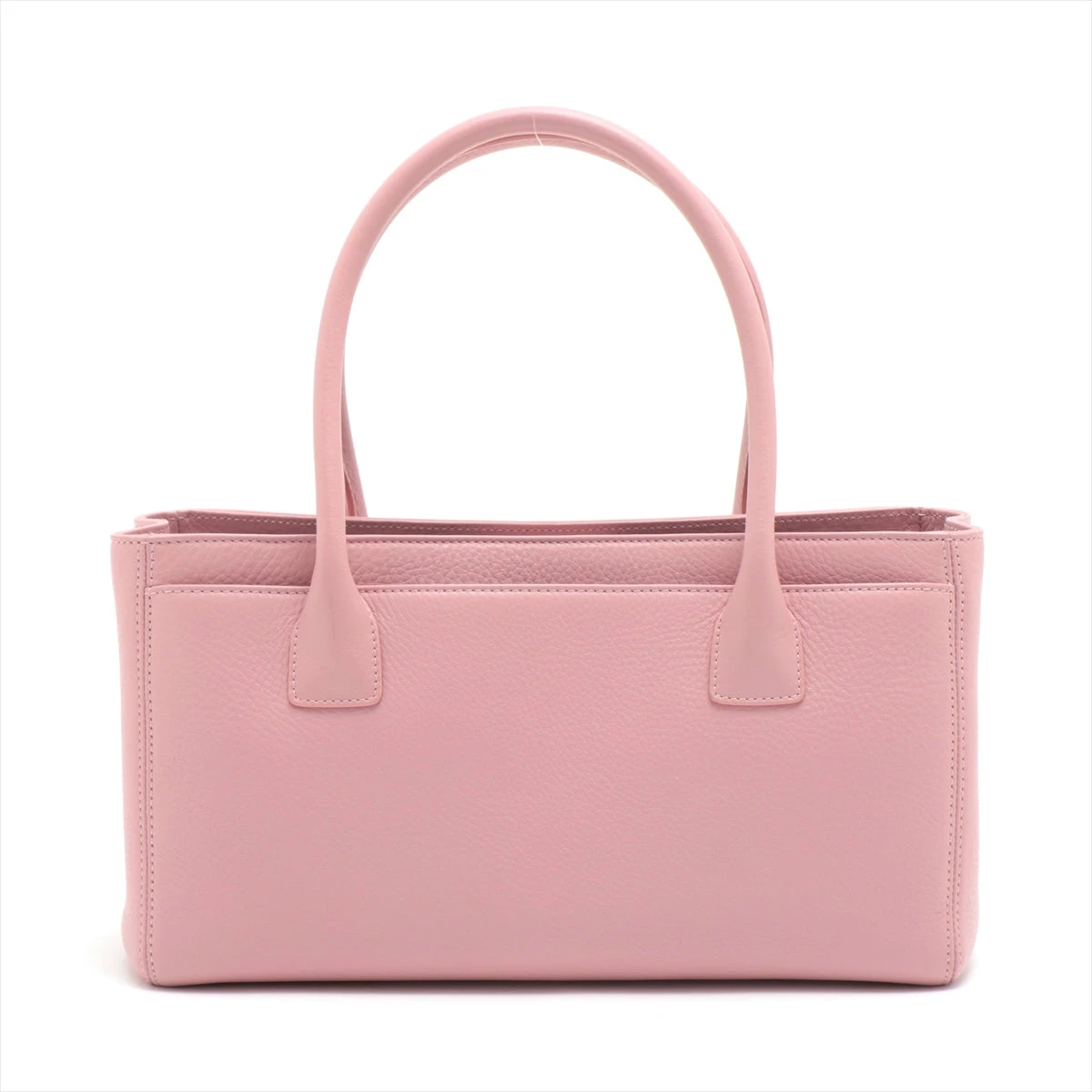 シャネル エグゼクティブ レザー トートバッグ ピンク シルバー金具 20