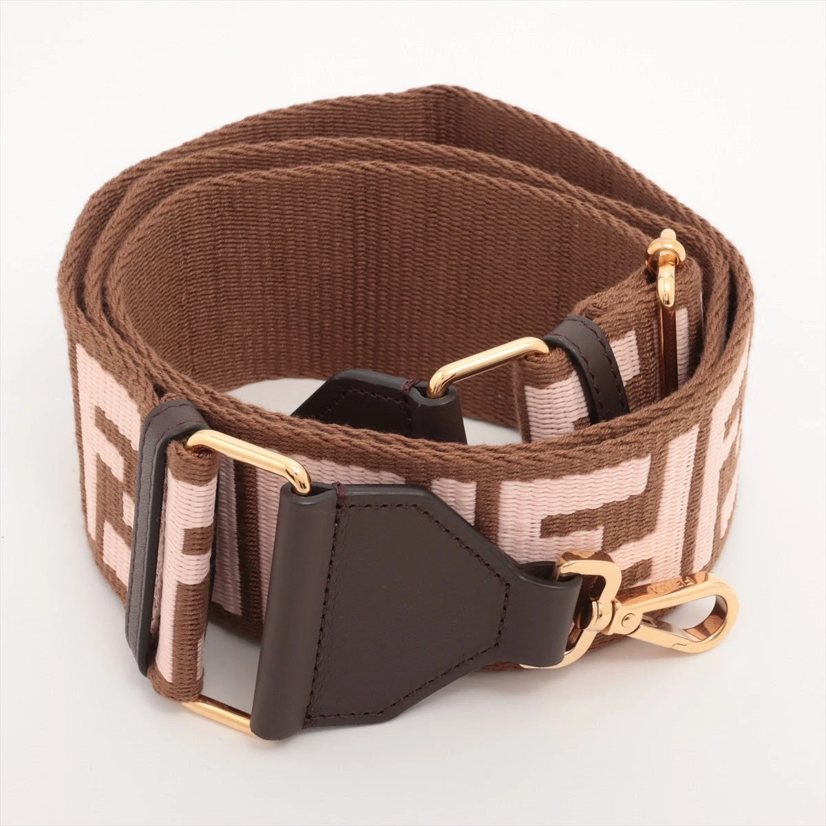 ま*ん様 FENDI ストラップユー キャンバス/レザー ショルダーストラップ フェンディ ストラップユー ショルダーストラップ キャンバス