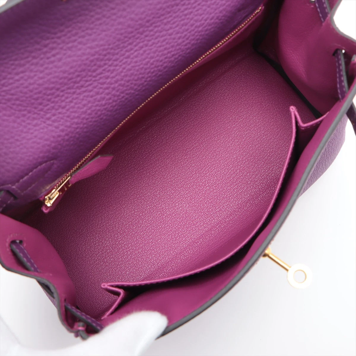 エルメス ケリー25 トゴ アネモネ×ローズパープル マットゴールド金具 