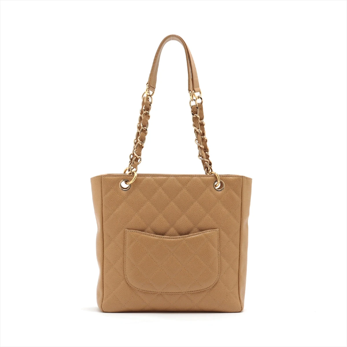シャネル　トートバッグ　キャビアスキン　マトラッセ　ベージュ　ゴールド金具 CHANEL マトラッセ 復刻 2002年頃 トートバッグ ベージュ