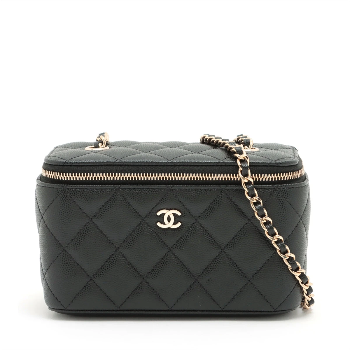 本日限り！セレブ愛用　CHANEL ゴールド金具 キャビア 黒正規品保証2231 シャネル マトラッセ キャビアスキン チェーンショルダーバッグ