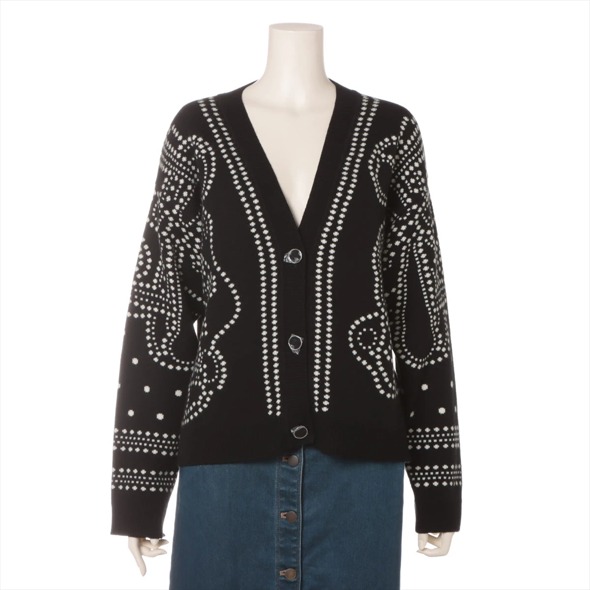 エルメス カシミアコットンカーディガン 38