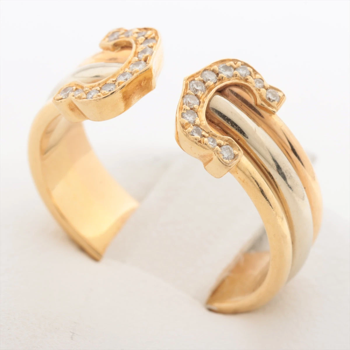 カルティエ 2C ダイヤ リング 750(YG×PG×WG) 4.4g 50 A2278463｜中古