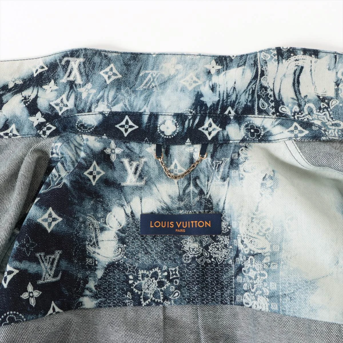ルイヴィトン VUITTON ヴィトン メンズ デニム デニムシャツ シャツ ヴィトン 22AW コットン×ポリウレタン デニムシャツ M メンズ