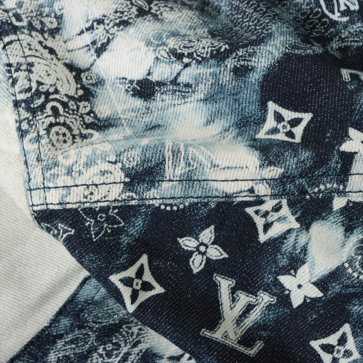 ヴィトン 22AW コットン×ポリウレタン デニムシャツ M メンズ