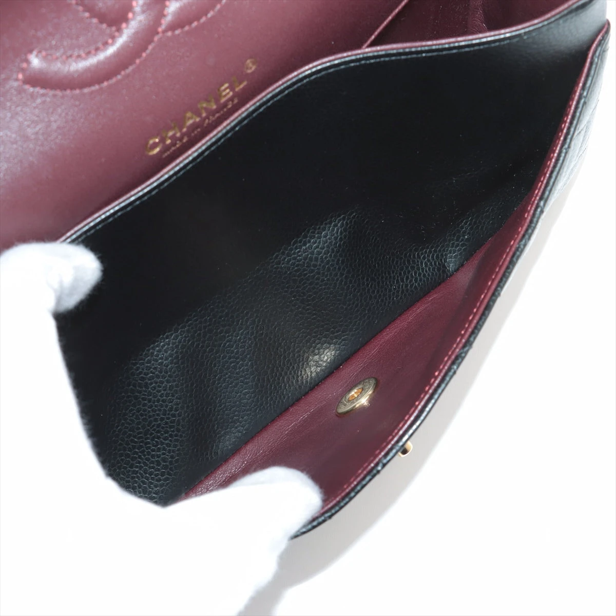 CHANEL シャネル【極美品】ダブルフラップ マトラッセ キャビアスキン