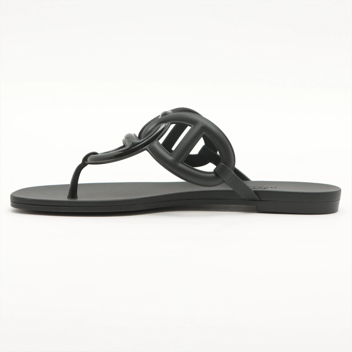 HERMES エルメス サンダル EU36(22.5cm位) 黒xベージュ系 脱がし  