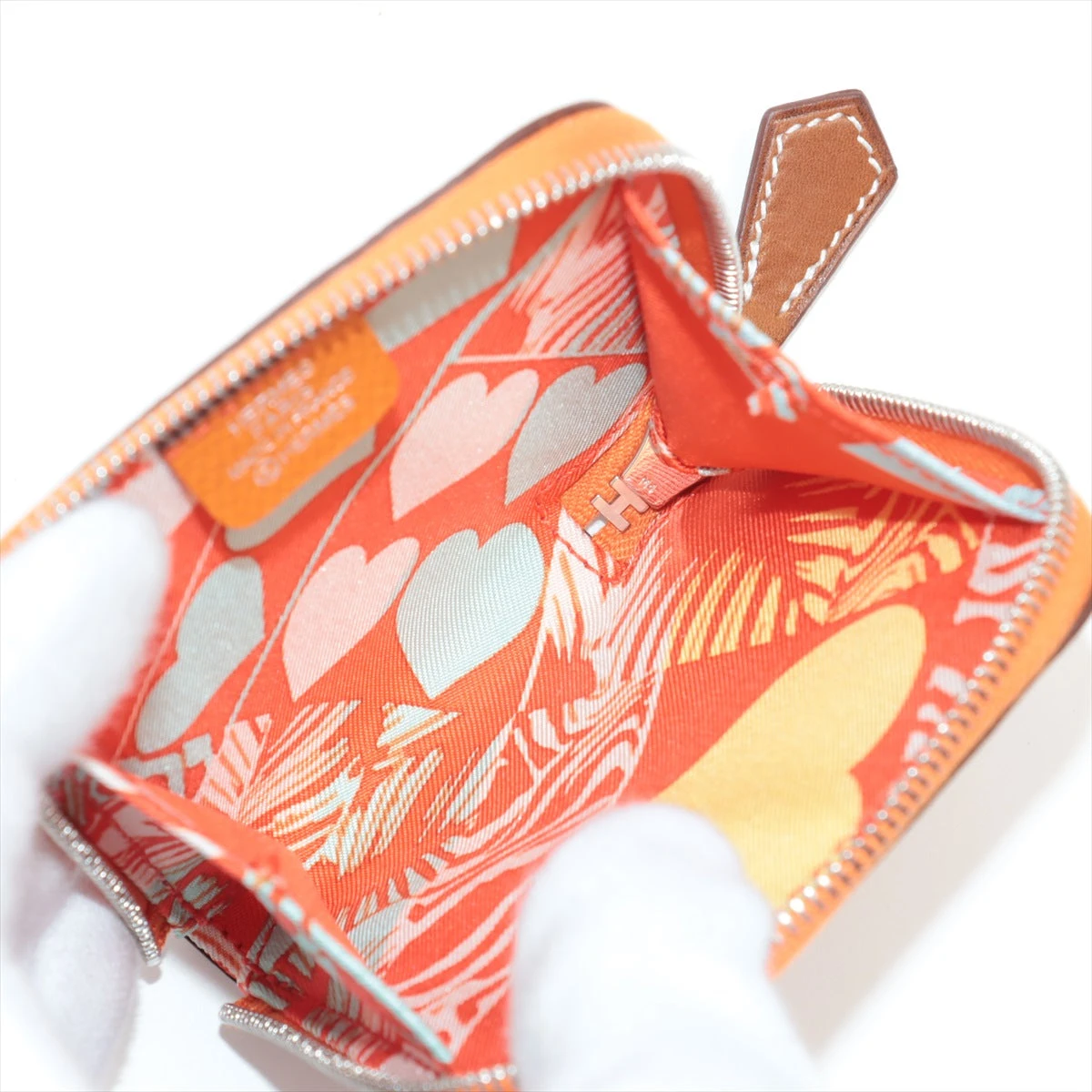 HERMES　入手困難　シルクイン　ヴォー・エプソン　コインパース　オレンジ エルメス アザップミニ シルクイン ヴォーエプソン コインケース