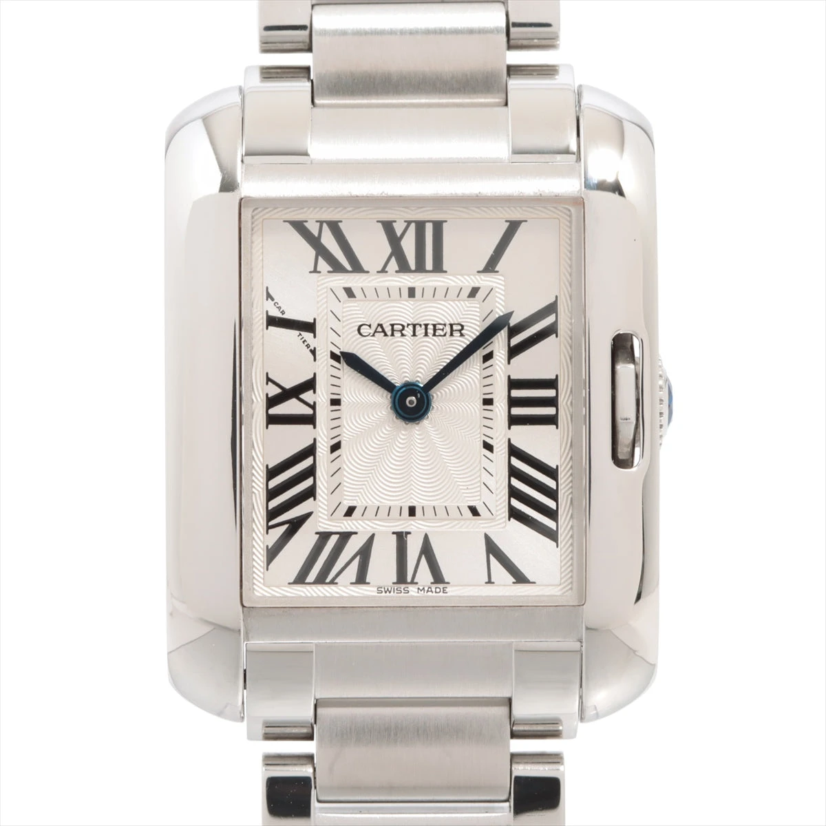 カルティエ タンクアングレーズSM W5310022 SS QZ シルバー文字