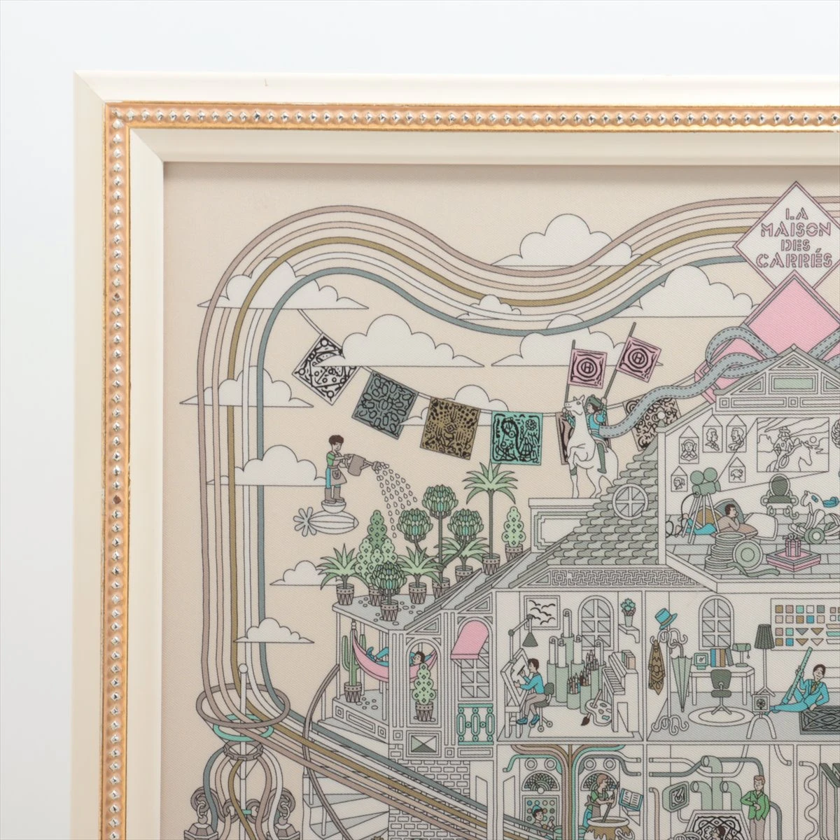 エルメス シルクスカーフ LA MAISON DES CARRES エルメス カレ90 La Maison des Carres メゾンデカレ スカーフ