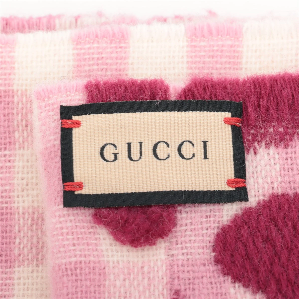GUCCI グッチ GGジャガードフリンジマフラー 644365 3GA69 ピンク グッチ 644365 GGジャガード マフラー 35×240 ウール×ナイロン ピンク