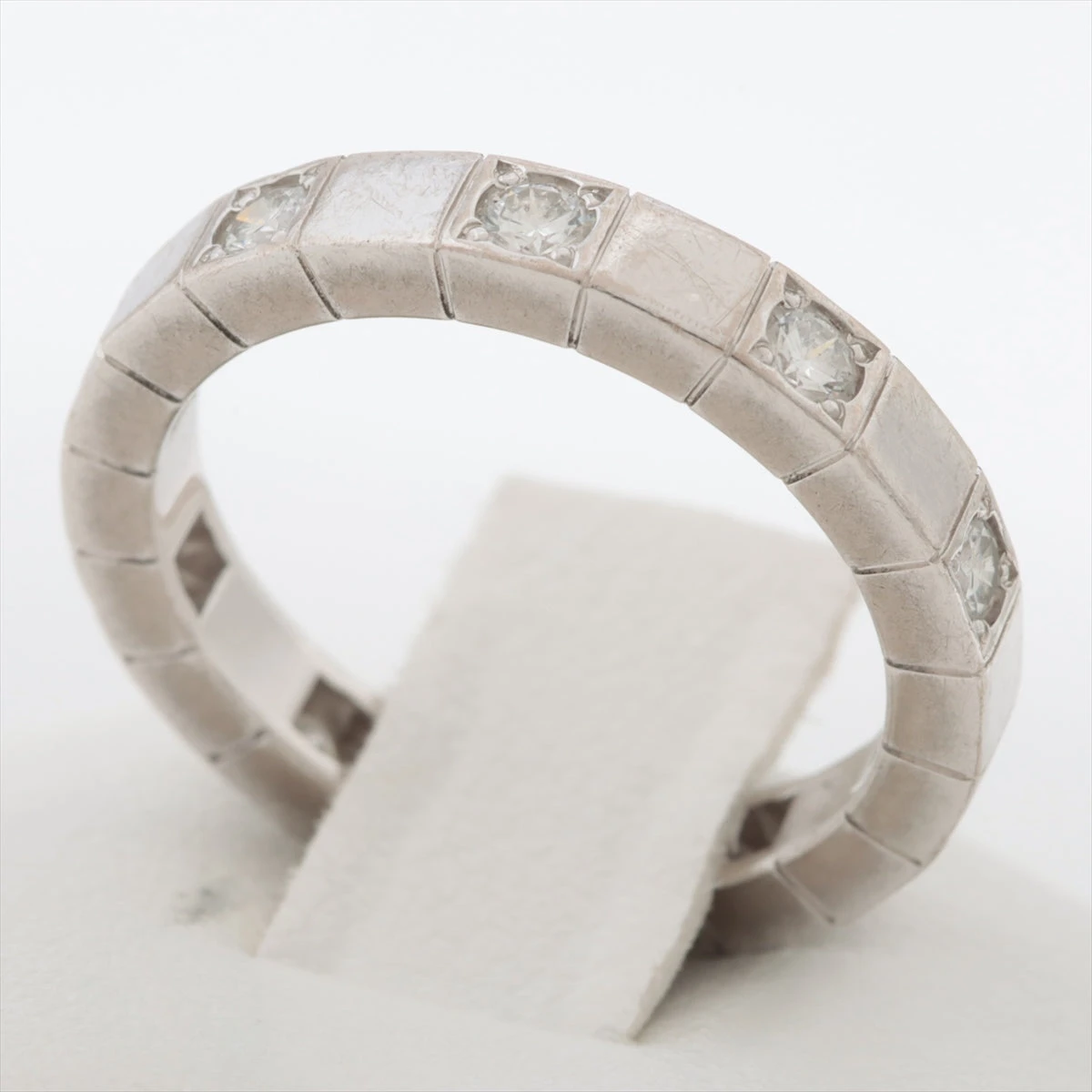 カルティエ ラニエール ハーフ ダイヤ リング 750(WG) 4.8g 49  