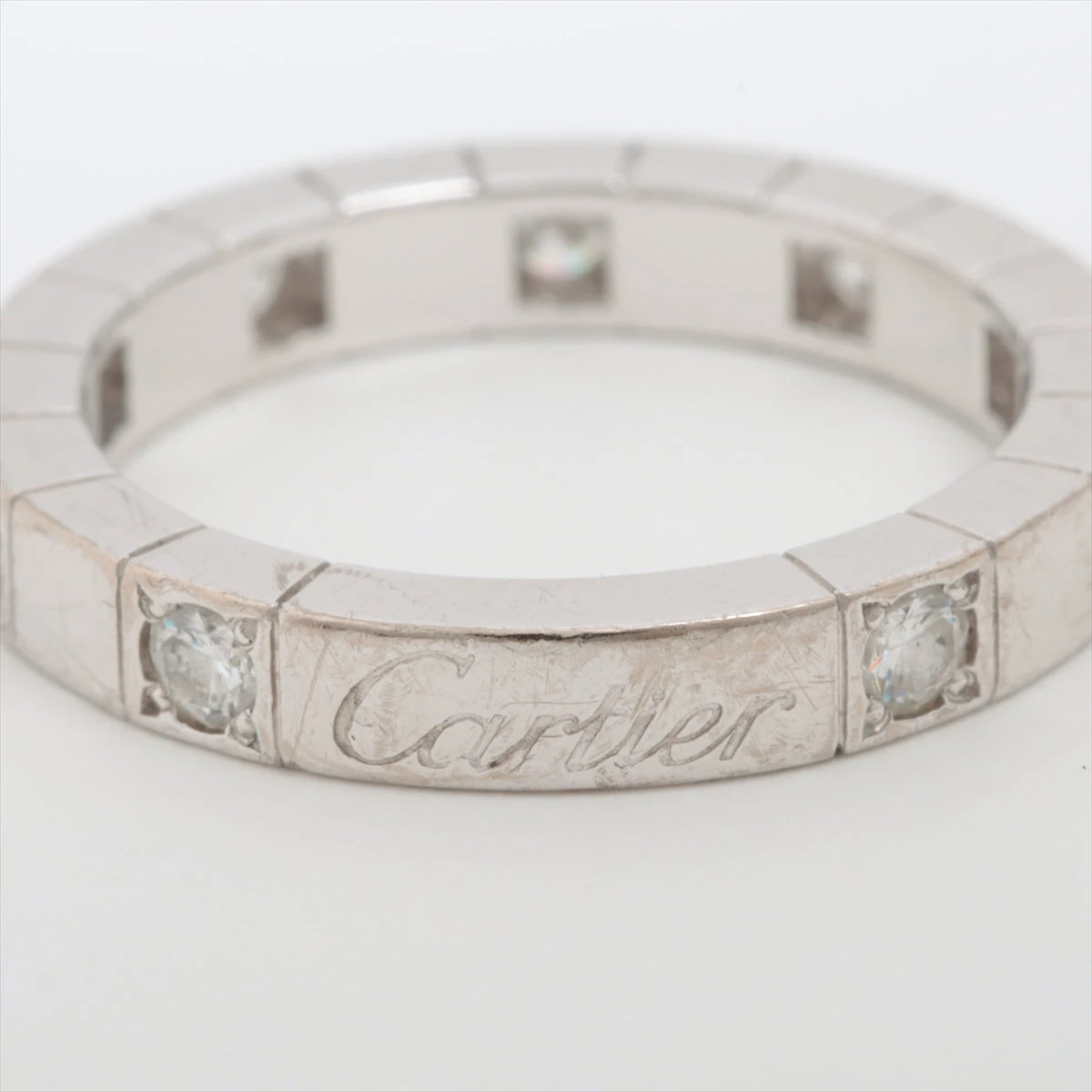 美品❣️ カルティエ　ラニエール　ハーフダイヤモンド　　　　WG750 51 美品 カルティエ ラニエール ハーフダイヤモンド WG750 51