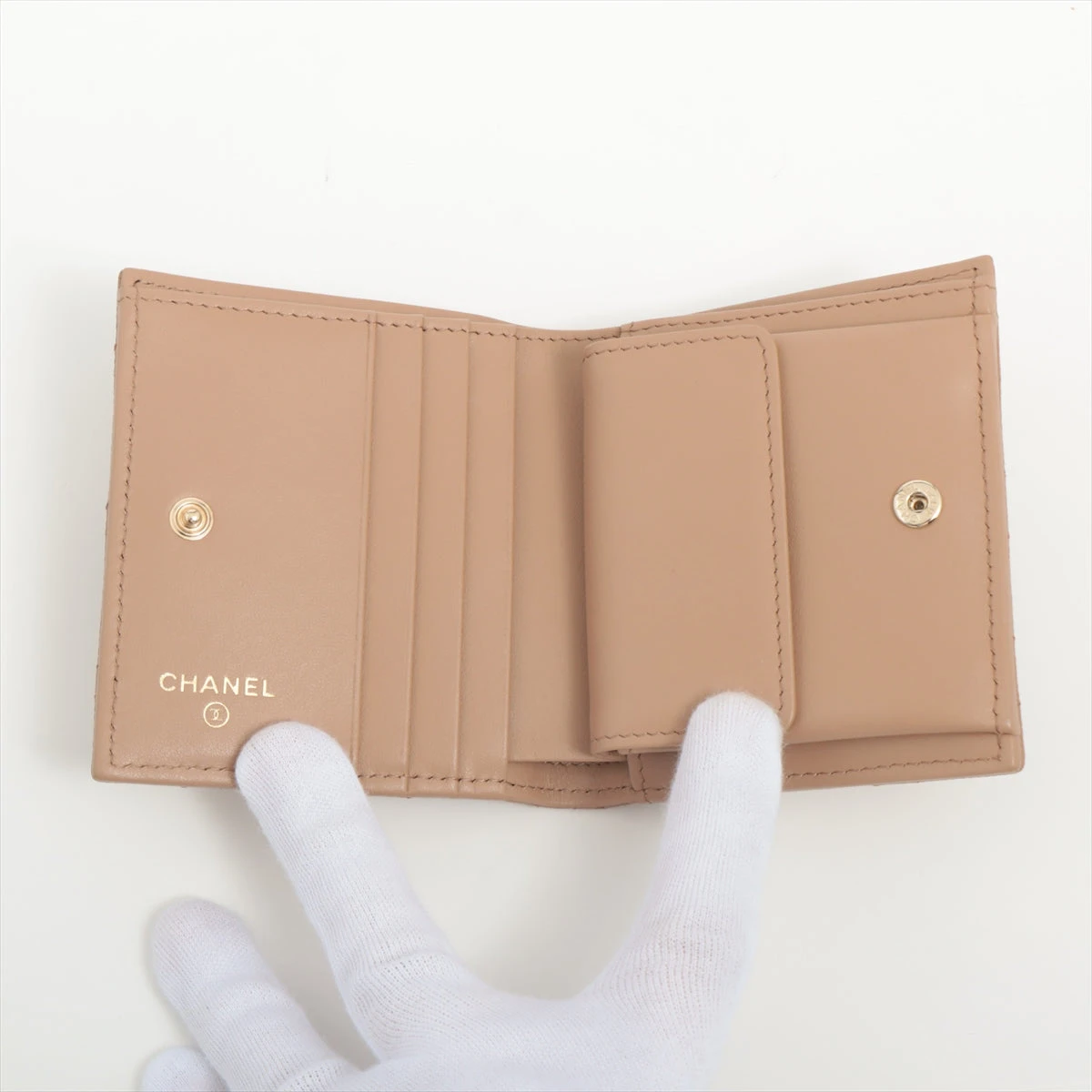 極美品　Chanel ゴールド マトラッセ　キャビアスキン 長財布 CHANEL - CHANEL シャネル キャビアスキン ロングフラップ