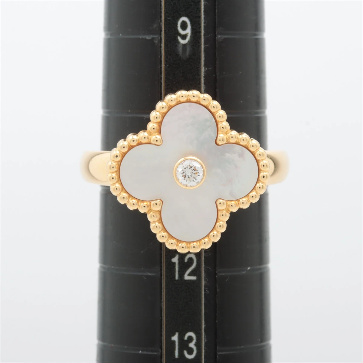 ヴァンクリーフ&アーペル　ヴィンテージアルハンブラリング　ギヨシェ　51　YG ヴァン クリーフ&アーペル ヴィンテージアルハンブラリング #51