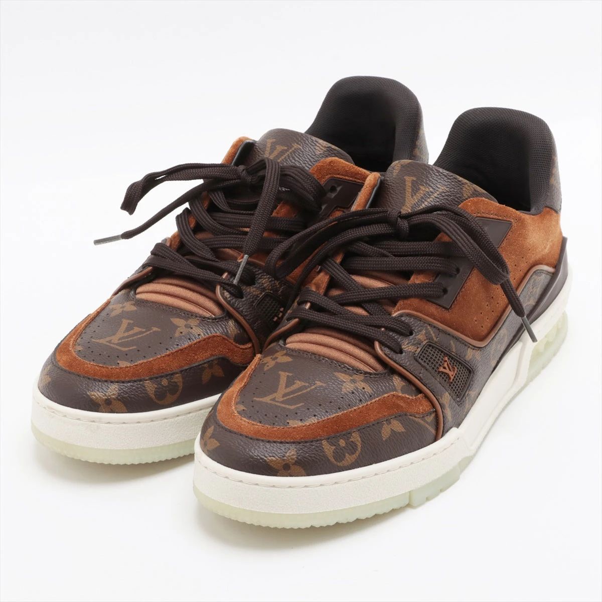 ヴィトン LVトレイナーライン 19年 PVC×スエード スニーカー 6 1/2