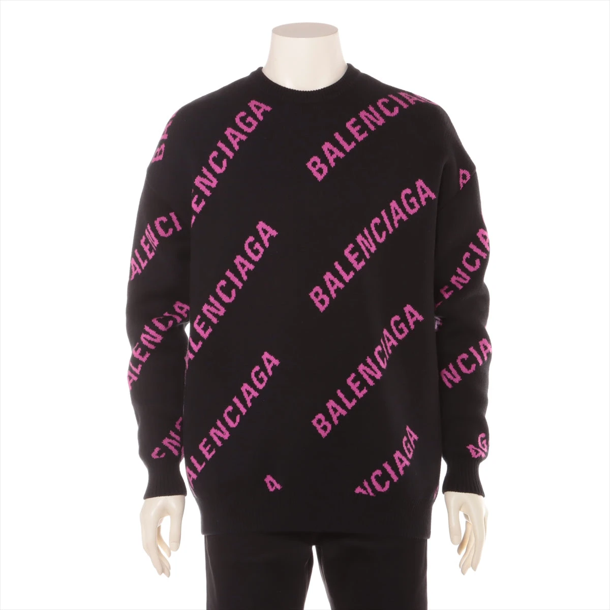 BALENCIAGA バレンシアガ ロゴ ニット 美品 ピンク サイズ40