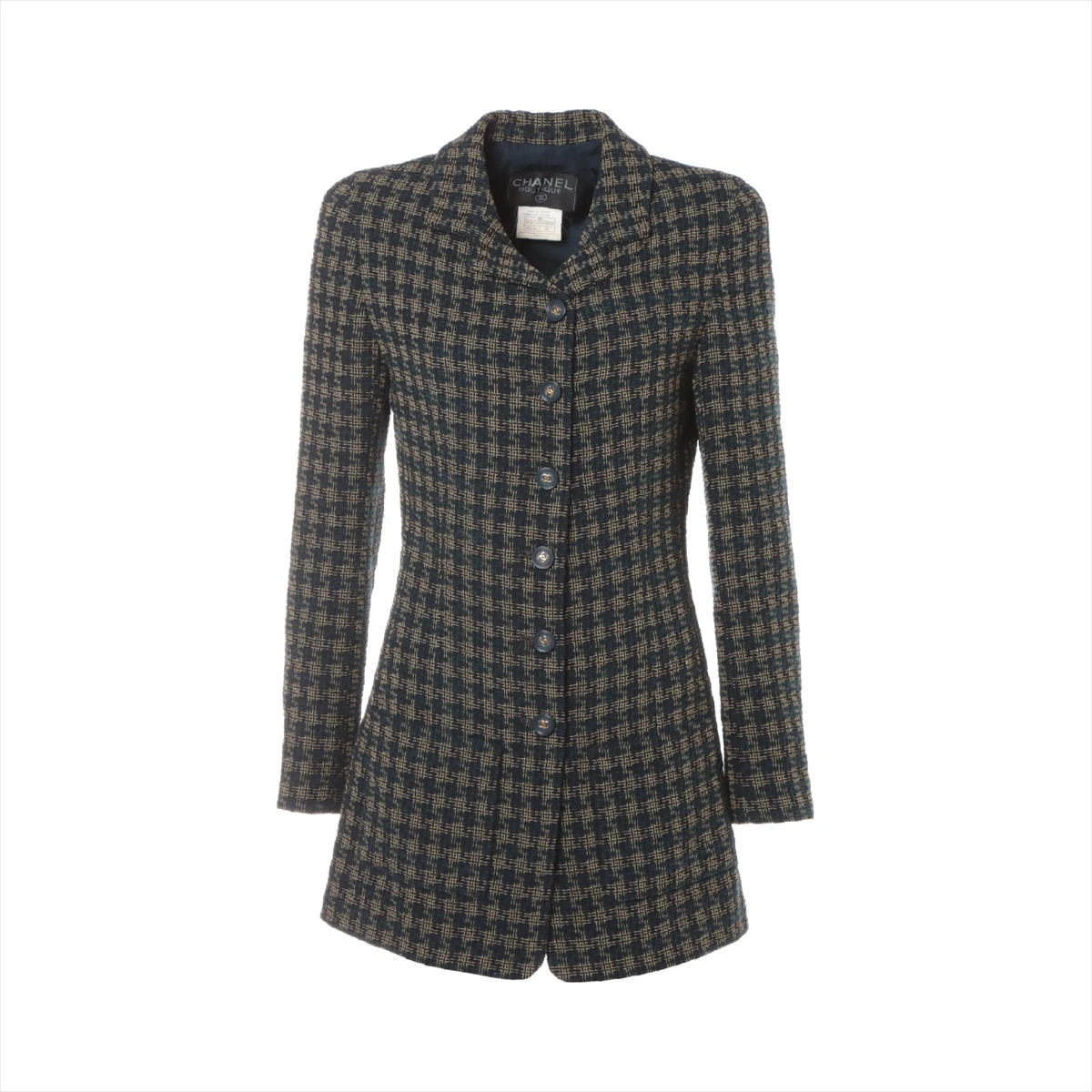 シャネル ココボタン 95A ウール×アクリル テーラードジャケット