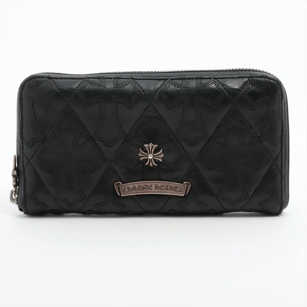 クロムハーツ セメタリークロス レザー ラウンドジップウォレット