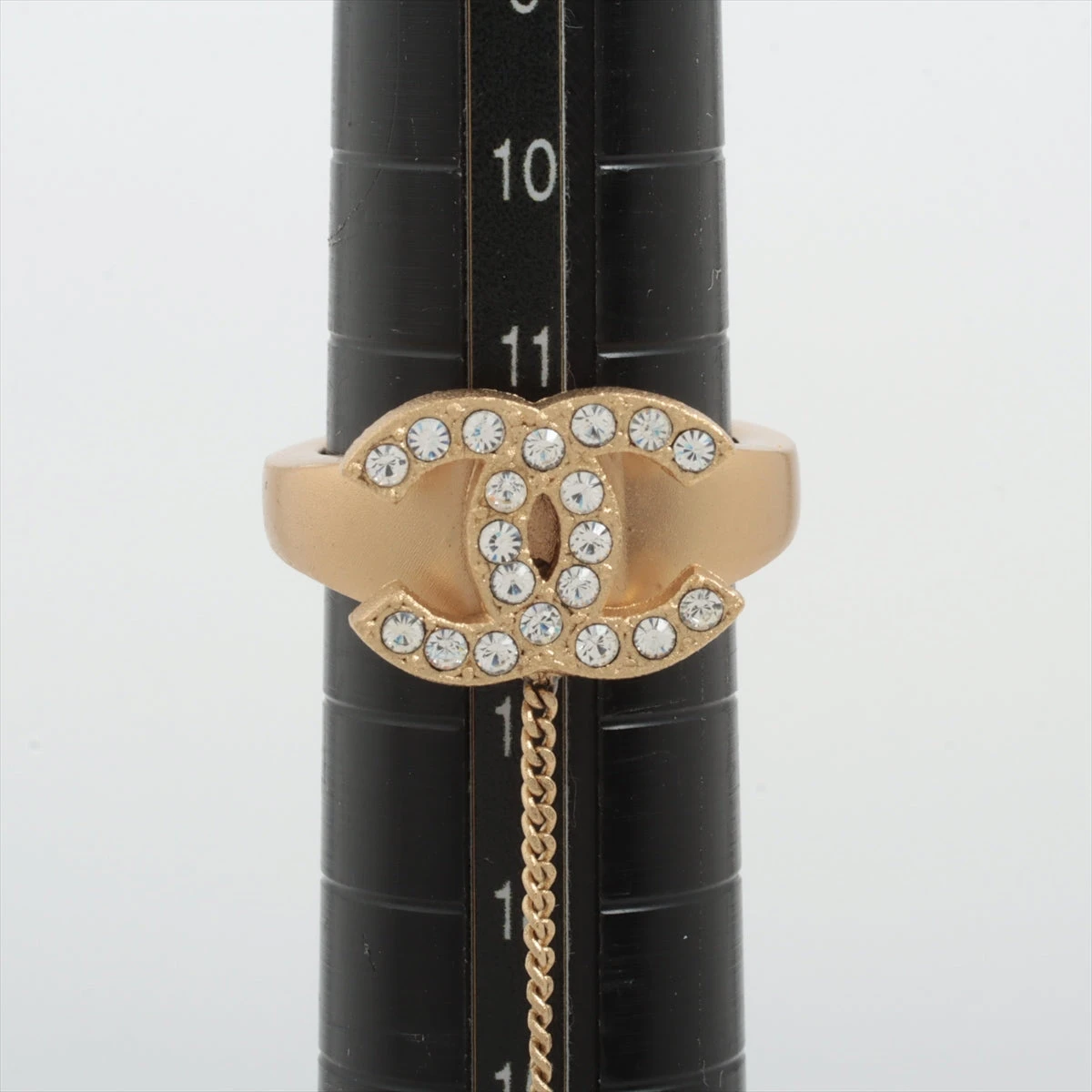 CHANEL ゴールド バングルリング シャネル ココマーク 01C バングル GP×ラインストーン ゴールド
